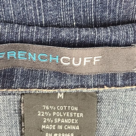 French Cuff Women's (M) Blue Denim Trucker Style Jean Jacket - Picture 7 of 9